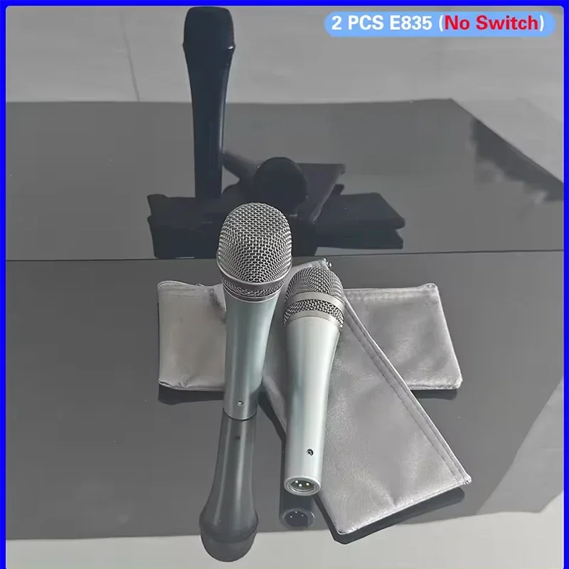 

Wholesale Sales 2 PCS E835No Switch Home Recording Dynamic Vocal Microphone for Live Streaming Karaoke & Social Audio