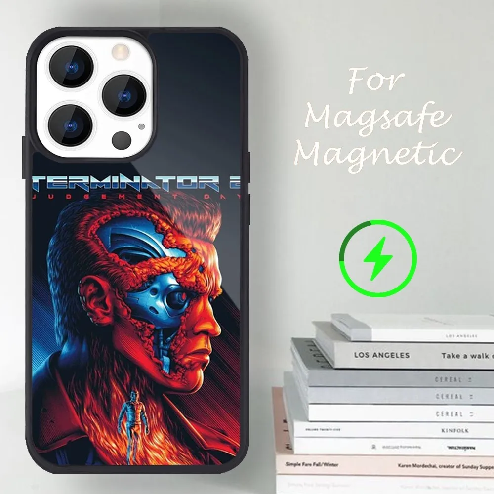 Movie Terminator 2 Judgment Day Phone Case For iPhone 14 13 12 11 15 Pro Max Magsafe Magnetic