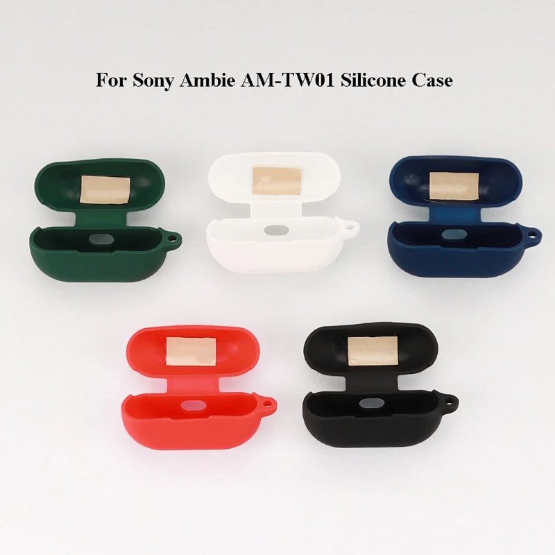 Funda protectora de silicona de Color sólido para auriculares Sony AM-TW01, caja de silicona a prueba de golpes de alta calidad para ambie amtw01