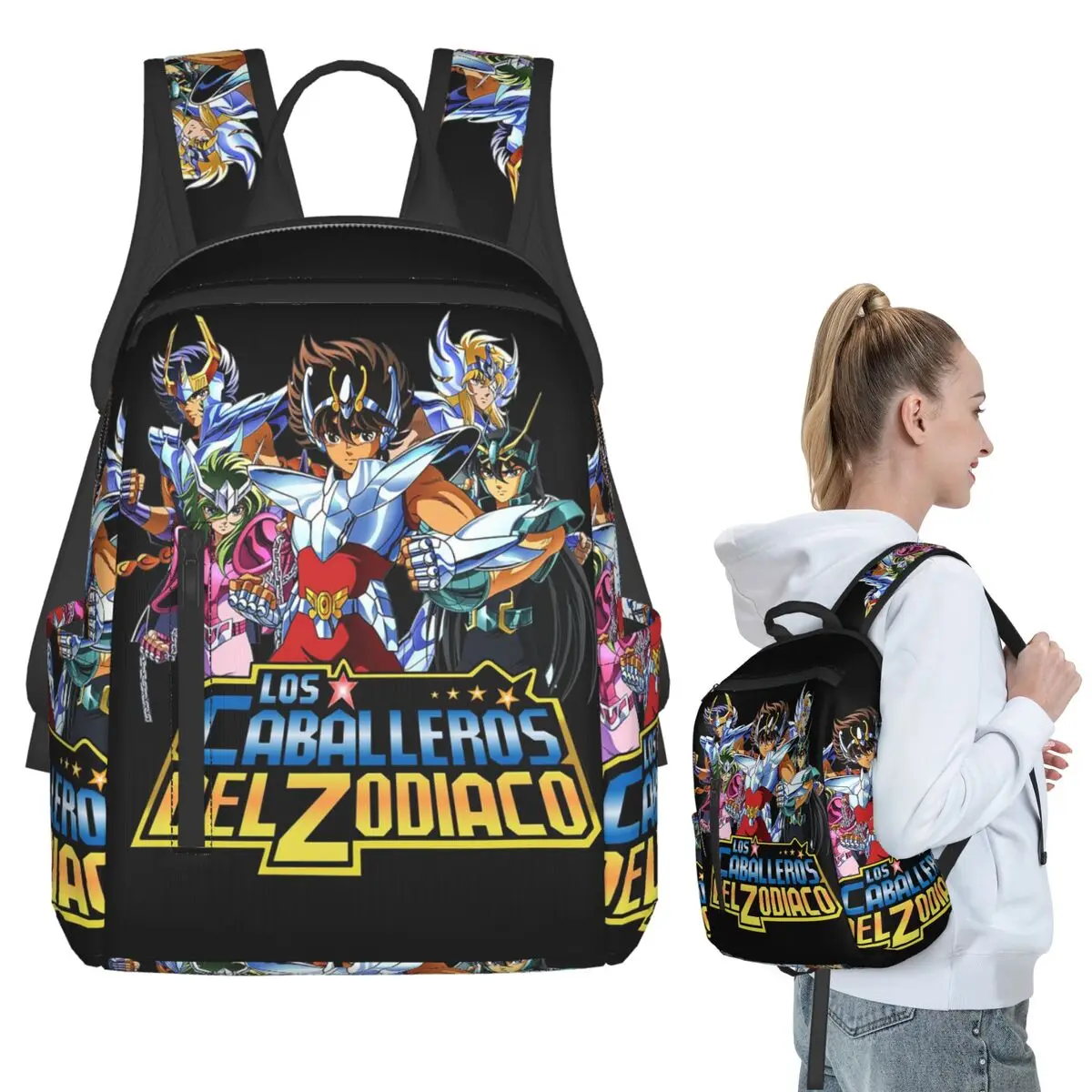 Knights Of The Zodiac Saint Seiya Backpack Student BookBag Kids School Bag Computer Shoulder Bags Boys Girls