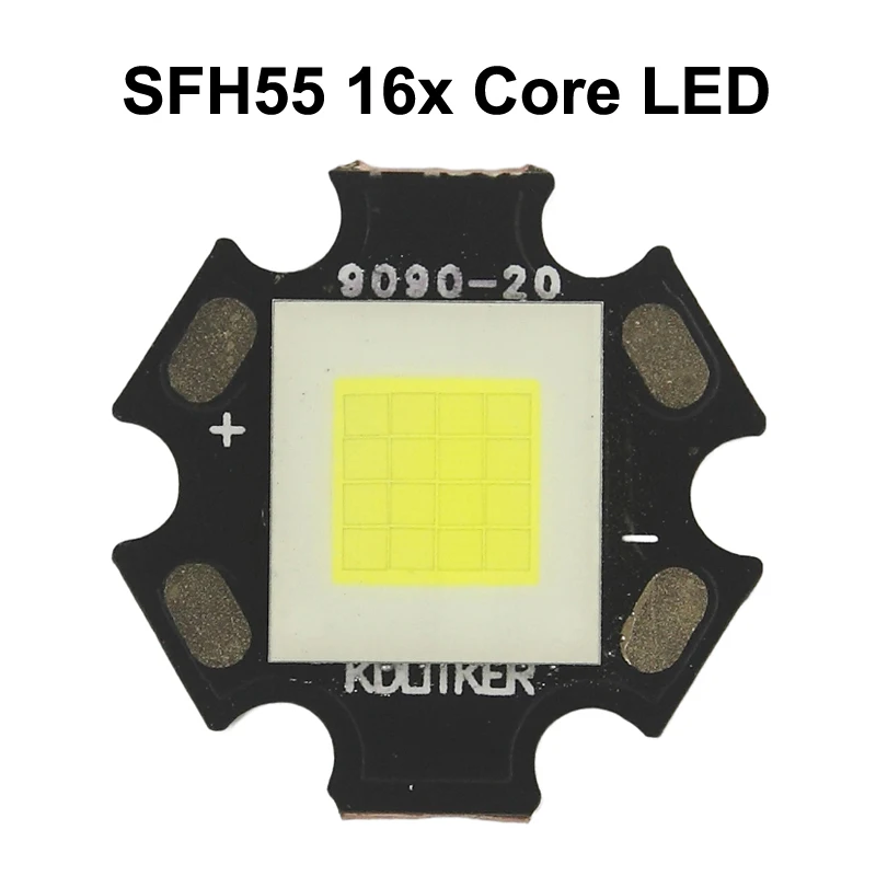 SFH55 16x Core 3V 50A 15000 Lumens SMD LED Emitter on KDLitker DTP Copper MCPCB Flashlight DIY High Power