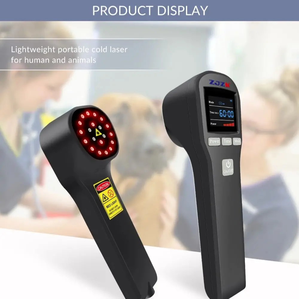 

ZJZK Professional 650nm 850nm Red Infrared Light Therapy Handheld Cold Laser Device for Pain Relief Arthritis Anti-inflammation