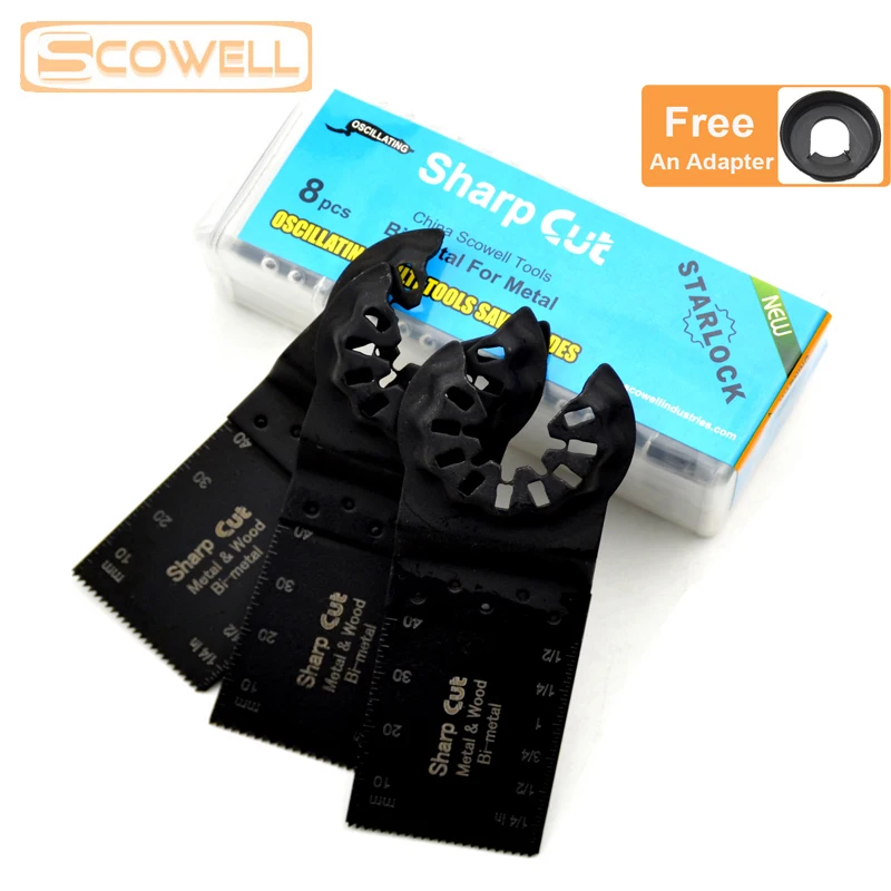 Arbor HSS hojas de sierra oscilantes universales, sin bloqueo starlock para máquinas herramientas múltiples, corte de clavos de Metal suave