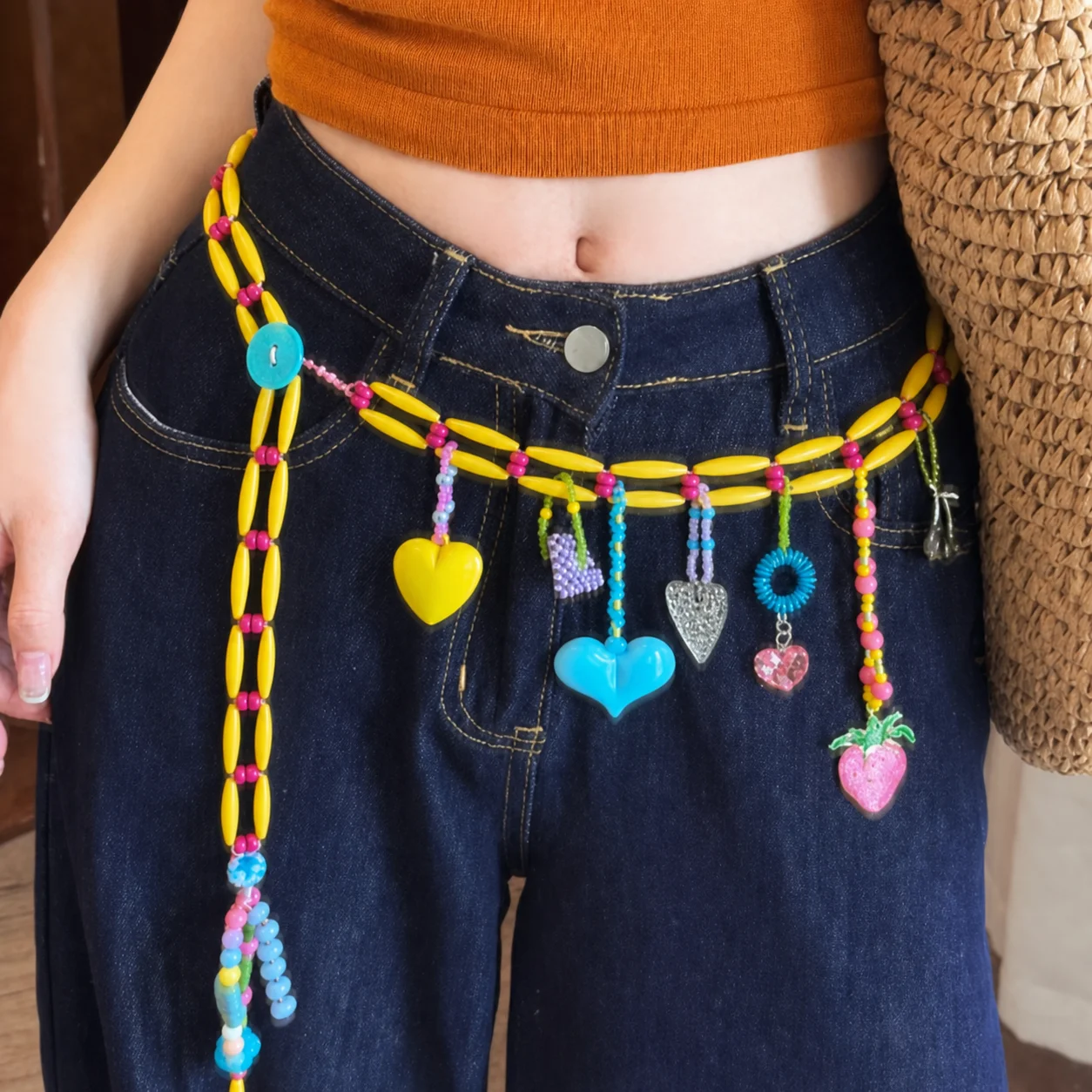 Akrilik Boncuklu Bel Zinciri O - Leather Belt Braided incelemesi ve fiyatı