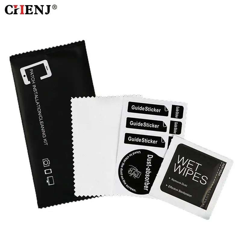 10sets Wet Wipes Dust Paper Cleaning Cloth Paste film tool set For Tempered Glass Phone Screen Camera Lens LCD Screens