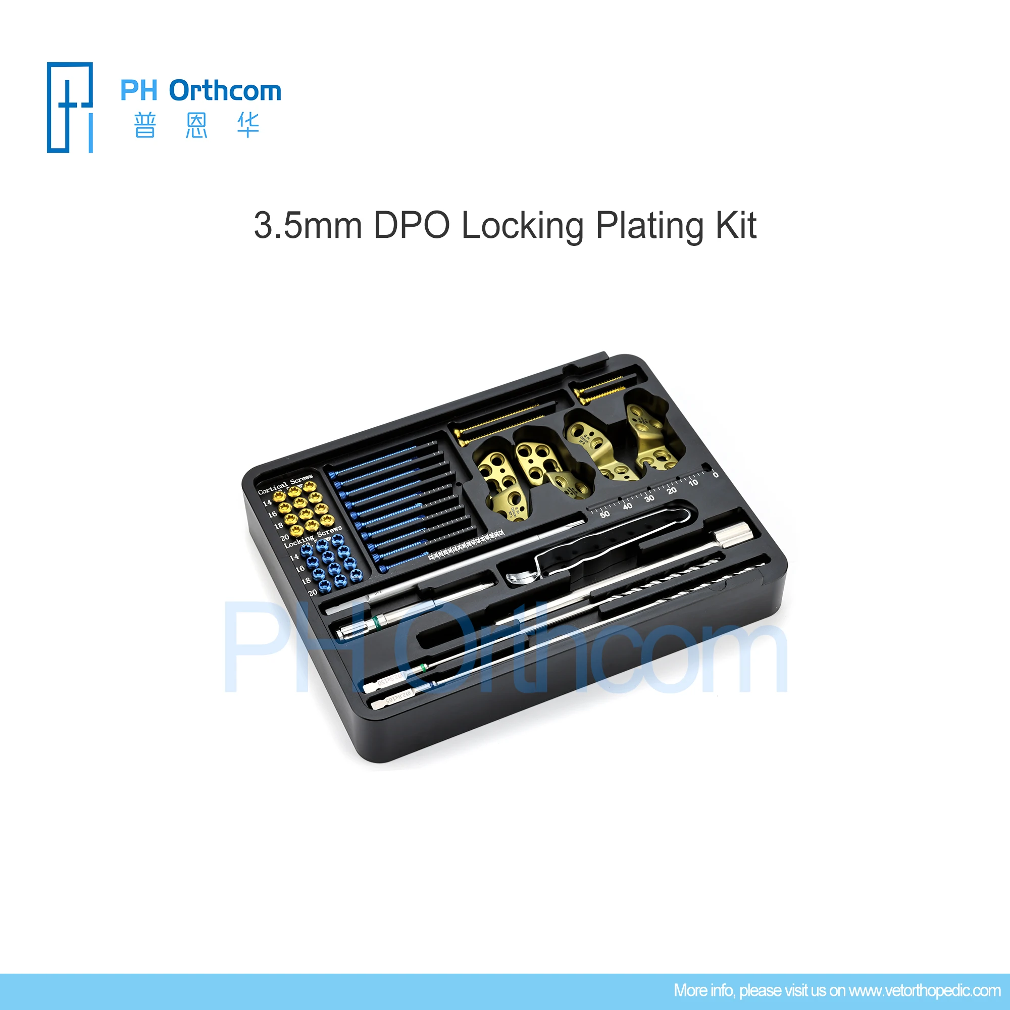 3.5mm DPO Locking Plating Kit Titanium AlloysDouble/Triple Pelvic Osteotomy Plate Professional Veterinary Orthopedics