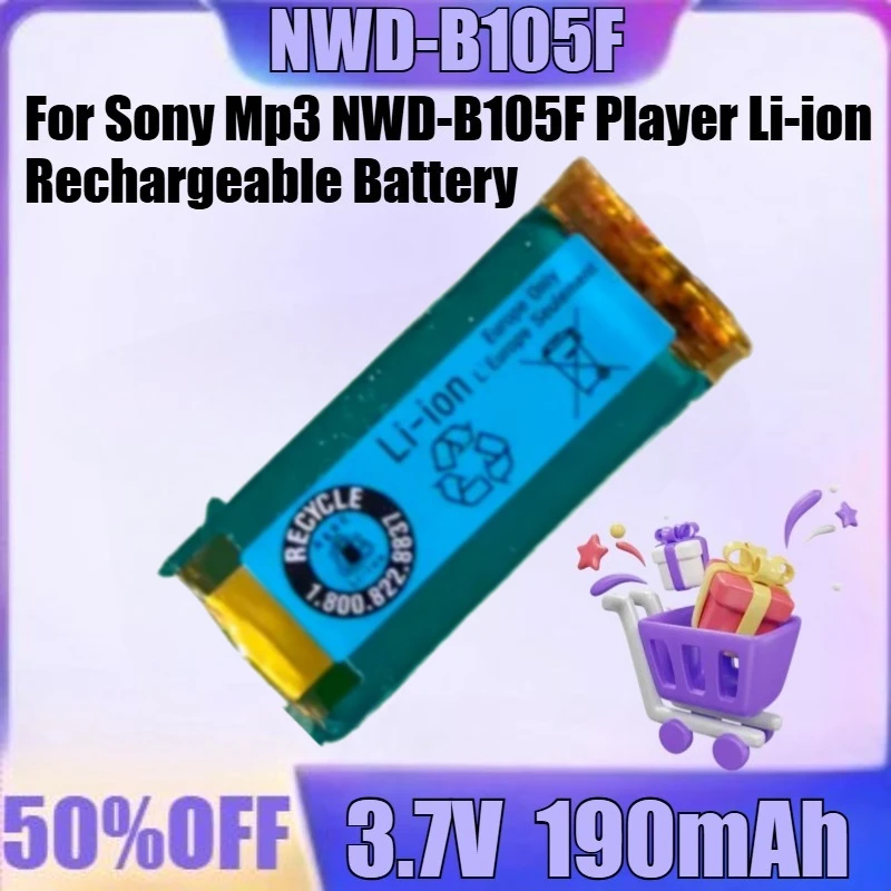 New NWD-B105F High Quality Battery for Sony Mp3 NWD-B105F Player Li-ion Rechargeable Battery 3.7V 190mAh