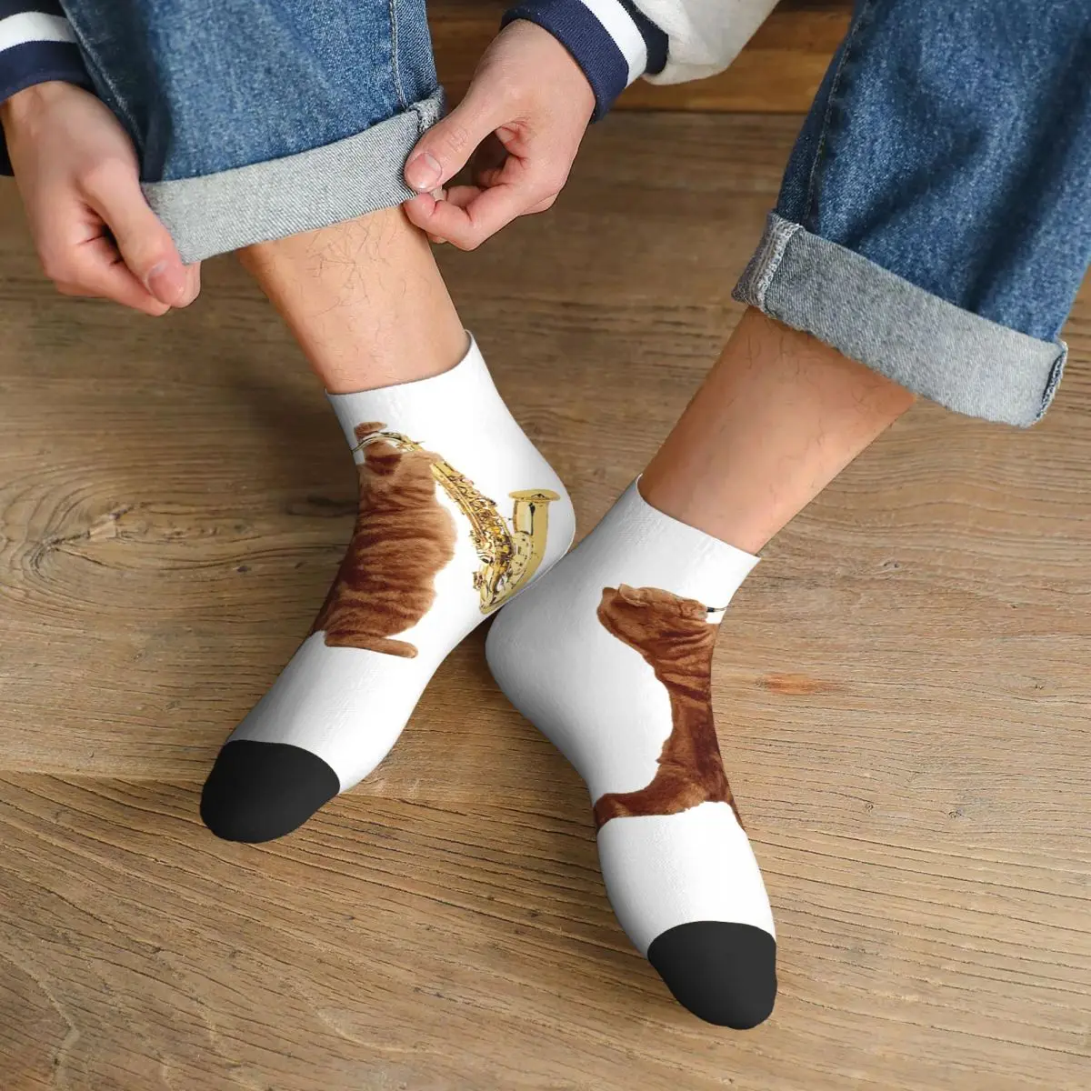 

Саксофонист-музыкальные художественные носки для девочек Y2k с рисунком Harajuku, супер мягкие чулки, всесезонные носки, аксессуары для унисекс