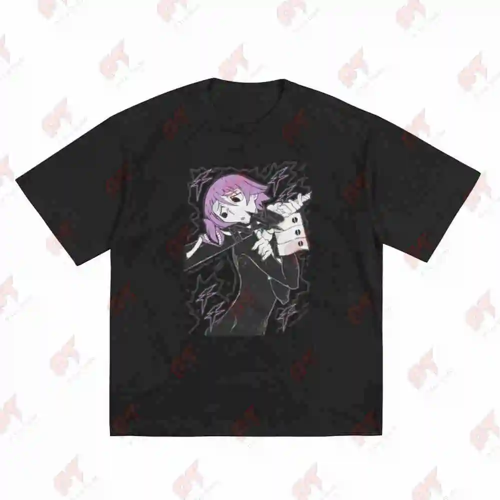 Anime Crona Eater Death Kid Short Sleeve Tee 100% Cotton T-Shirt