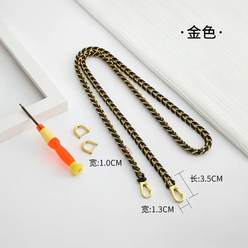 

Makeup V-Bag Nice Crossbody Modification Leather Chain Shoulder Strap Silk Scarf Bag Chain D-Button Accessories