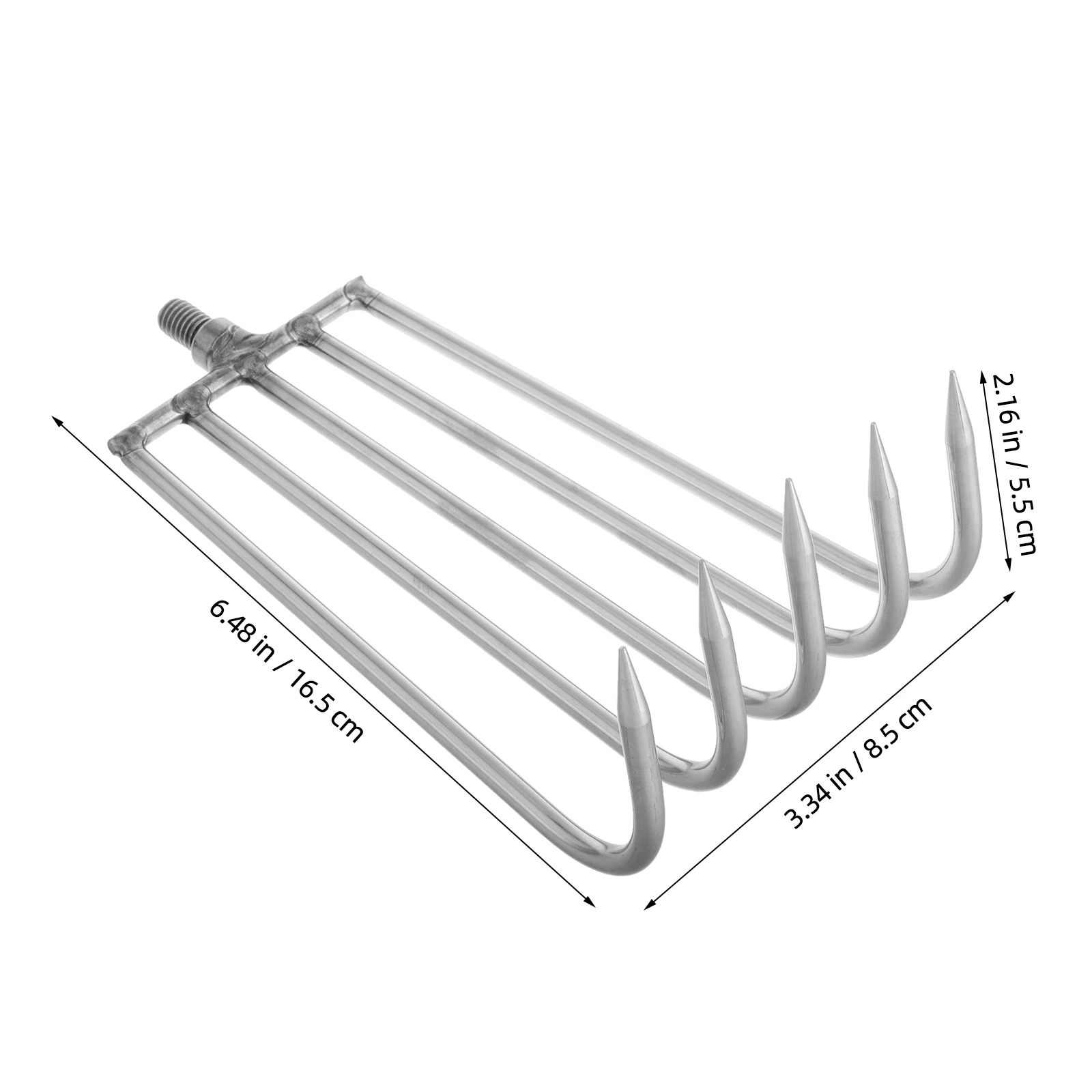 คราดตกปลา สำหรับเก็บใบไม้ในสวน  คราดตัดหญ้า  คราดสำหรับเก็บใบไม้  คราดสำหรับเก็บเศษหญ้า ขยะ สีเงิน