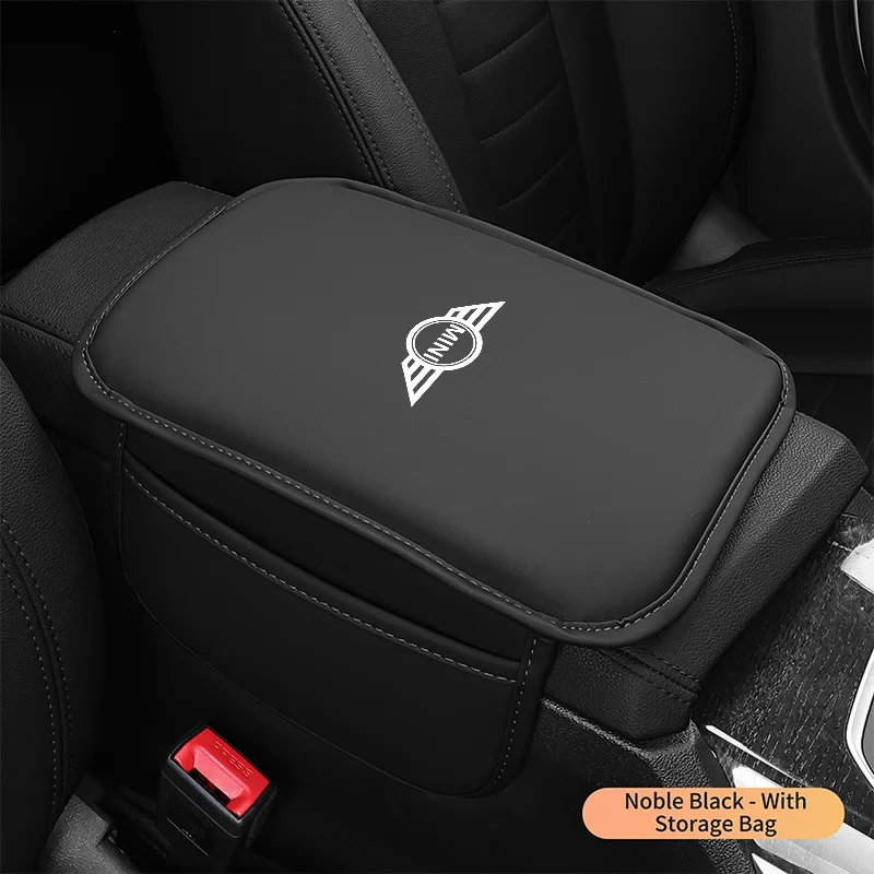 Car Armrest Cushion Center Console Rest Mat With Storage Bag Pad For MINI Cooper R56 Fridge 323 R56 F56 50 60 53 F56 Countryman