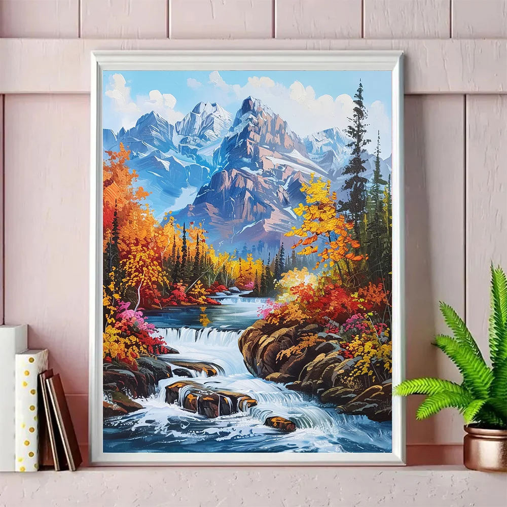 Landscape Diamond Painting Starry Night Scenery Personalized DIY Full Diamond Painting Decoration Rhinestone Mosaic Cross Stitch