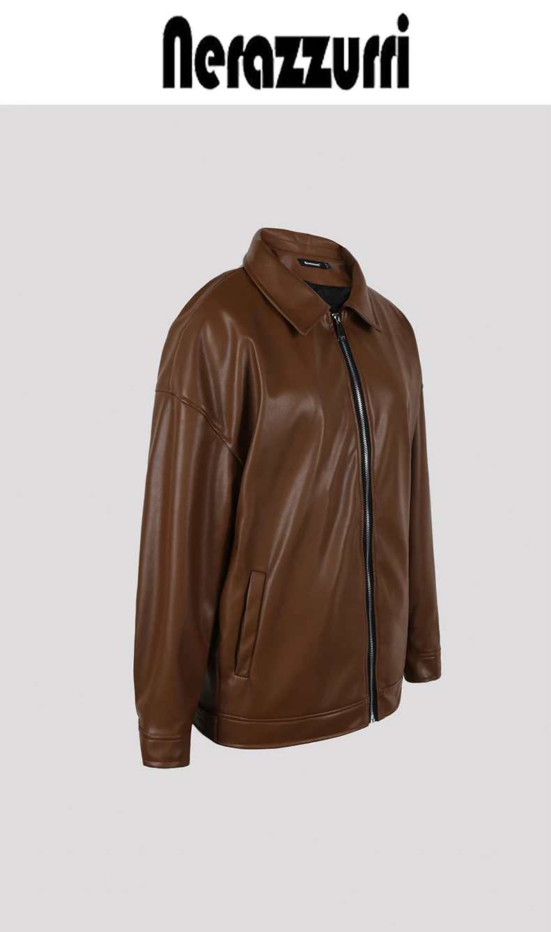 Mauroicardi Spring Autumn Cool Luxury Short Black Soft Light Pu Leather Jacket Men Zipper Casual Mens Jackets and Coats Fashion 31 Sae3ca49234764458b7aa4a7a3a3ea335f