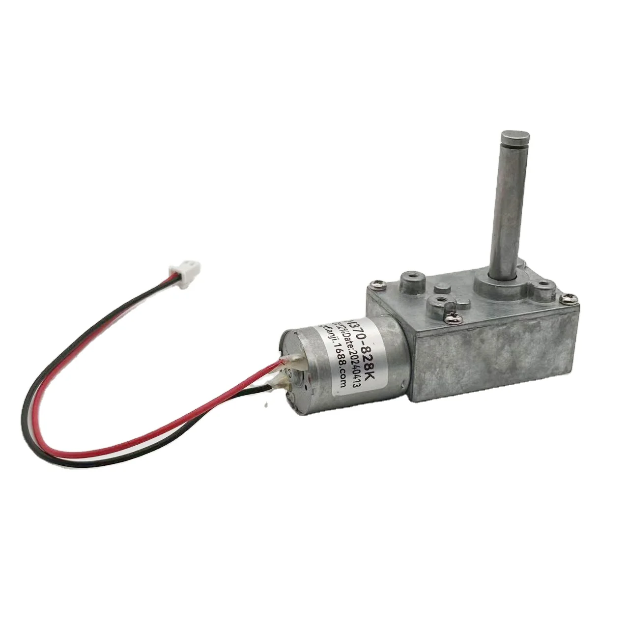 Motor de engranaje helicoidal de imán permanente con escobillas FT-53SGM370-828K DC 12V para inodoro de gatos y caja de arena para mascotas