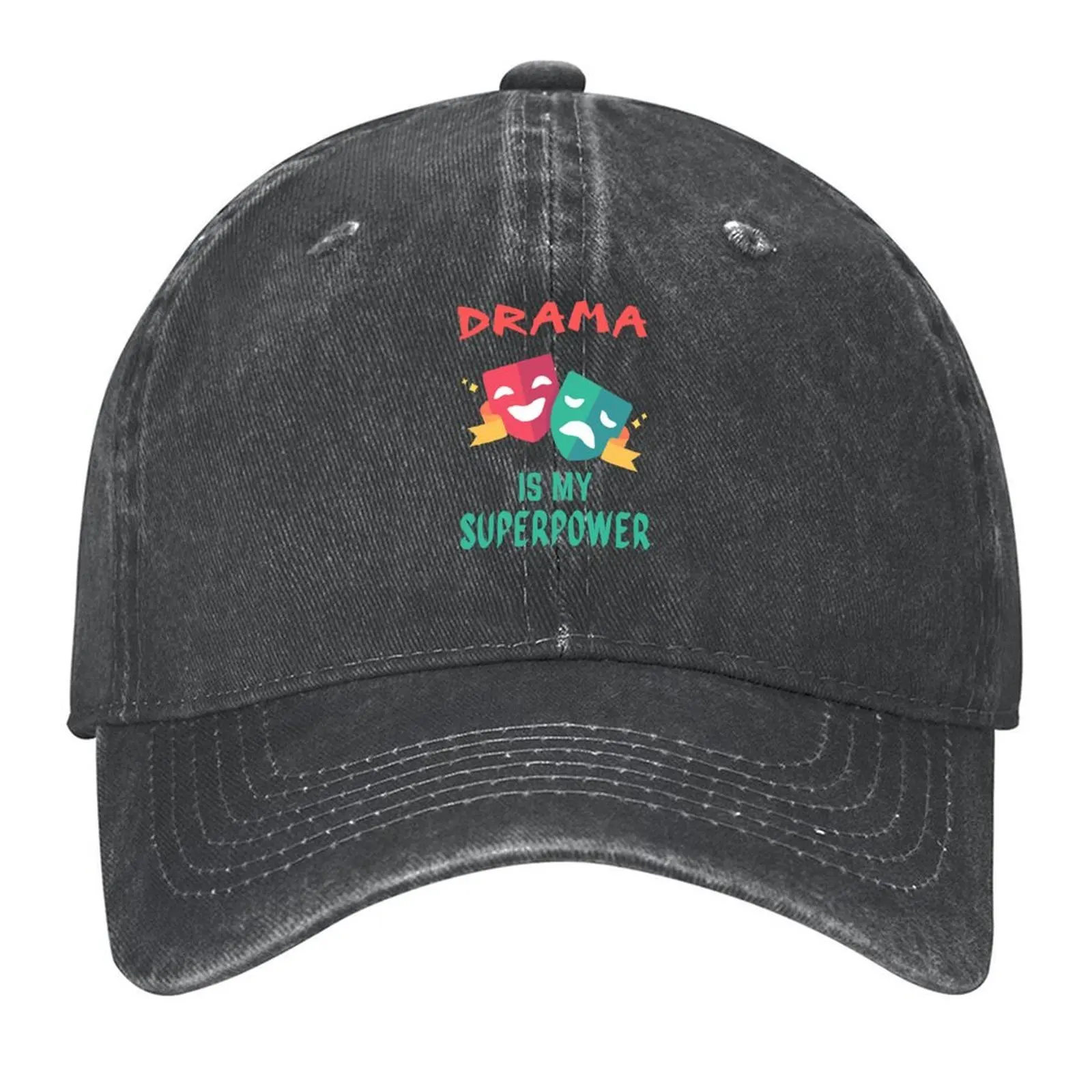 

Drama teacher. Drama is my superpower Baseball Cap fishing caps man Rave sun hat Custom Cap Mens Hats Women's