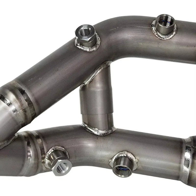 Forged Exhaust System For MotorcycleNew Gray Full Exhaust Line Kit For S1000RR 2019-2025 M1000R TC6 Titanium Header Front Link P 4