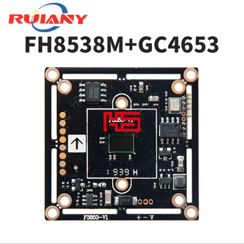 Câmera de Monitoramento Eletrônico HS Security, Módulo 4MP, Iluminação Ultra Baixa, 4 Motherboard Suave, FH8538M, GC4653