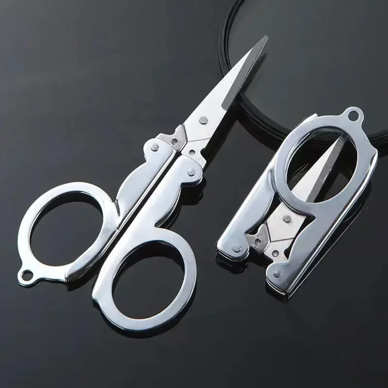 

3 Sizes Folding Scissors Portable Stainless Steel Pocket Knife DIY Handmade Craft Scissor Mini Art Tool Kits Travel Tailor Knife