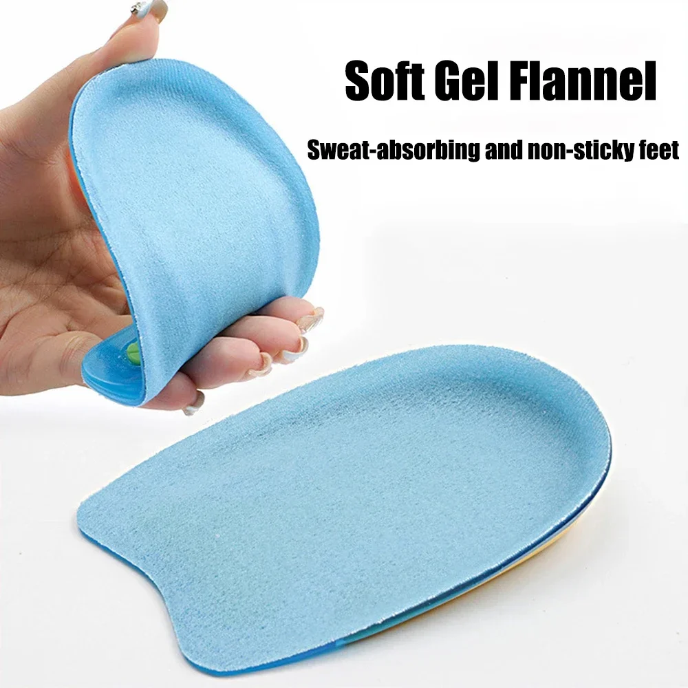 Silicone Gel Insoles for Heel Spurs Fascitis Plantar Pain Relief Treatment Inserts Heel Cup Cushion Height Increase Shoe Insoles image 2
