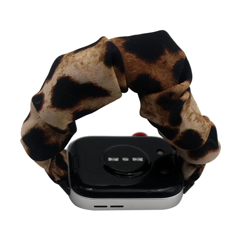 Cinturino per orologio con stampa leopardata per Huawei Fit 3/ Fit 4 Pro/ Fit 4 Cinturino di ricambio per smartwatch Bracciale scrunchie in nylon elastico