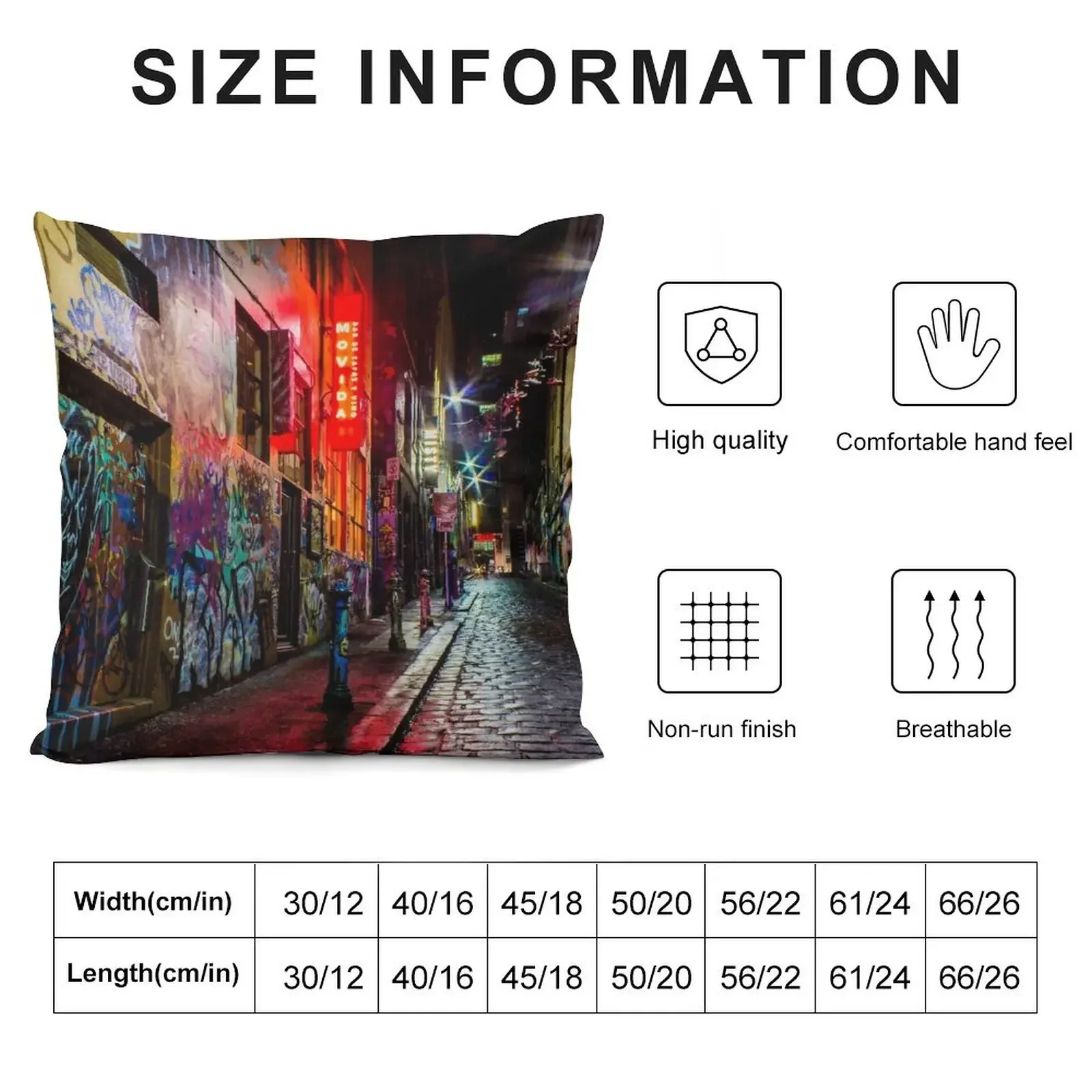 Hosier Lane, Melbourne, Victoria, Australia. Throw Pillow Couch Cushions Decorative Pillow Covers For Sofa pillow