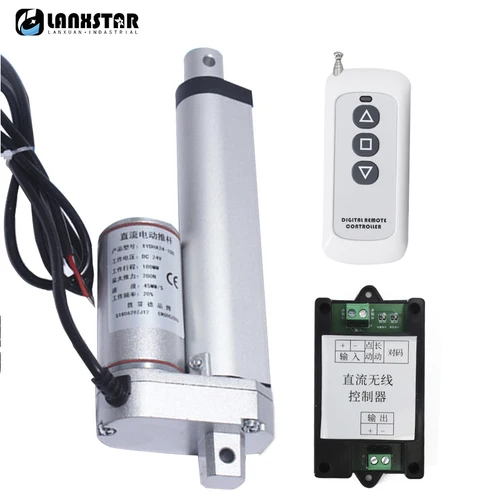 Actuador lineal eléctrico DC 12V/24V con control remoto RF 20mm 30mm 50mm 100mm 150mm 200mm ~ 450mm Motor de accionamiento lineal de carrera