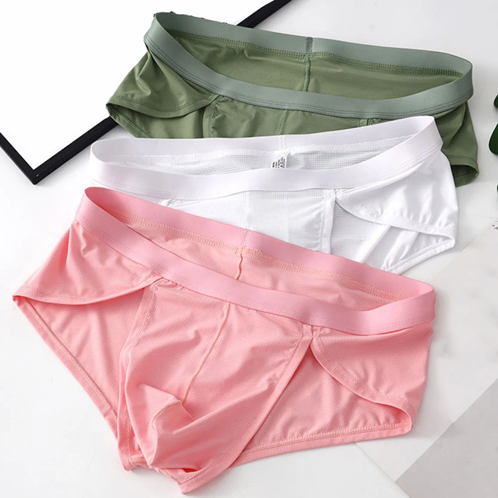 For Autumn For Spring Mens Underwear Underpants Pouch Quick-drying Brand Breathable Fitted Ice Middle Elasticity