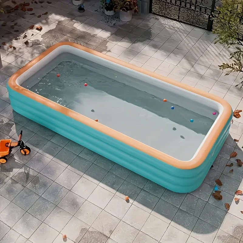 Grande piscine gonflable, matériau PVC durable, parfait pour les fêtes en famille dans la natation (différentes tailles disponibles)Labubo.