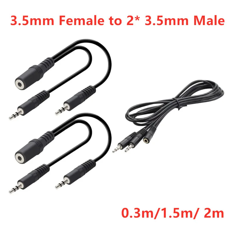 컴퓨터 용 헤드폰 마이크 오디오 변환기 분배기 3.5mm 여성 2 듀얼 3.5mm 남성 헤드폰 마이크 오디오 Y 분배기