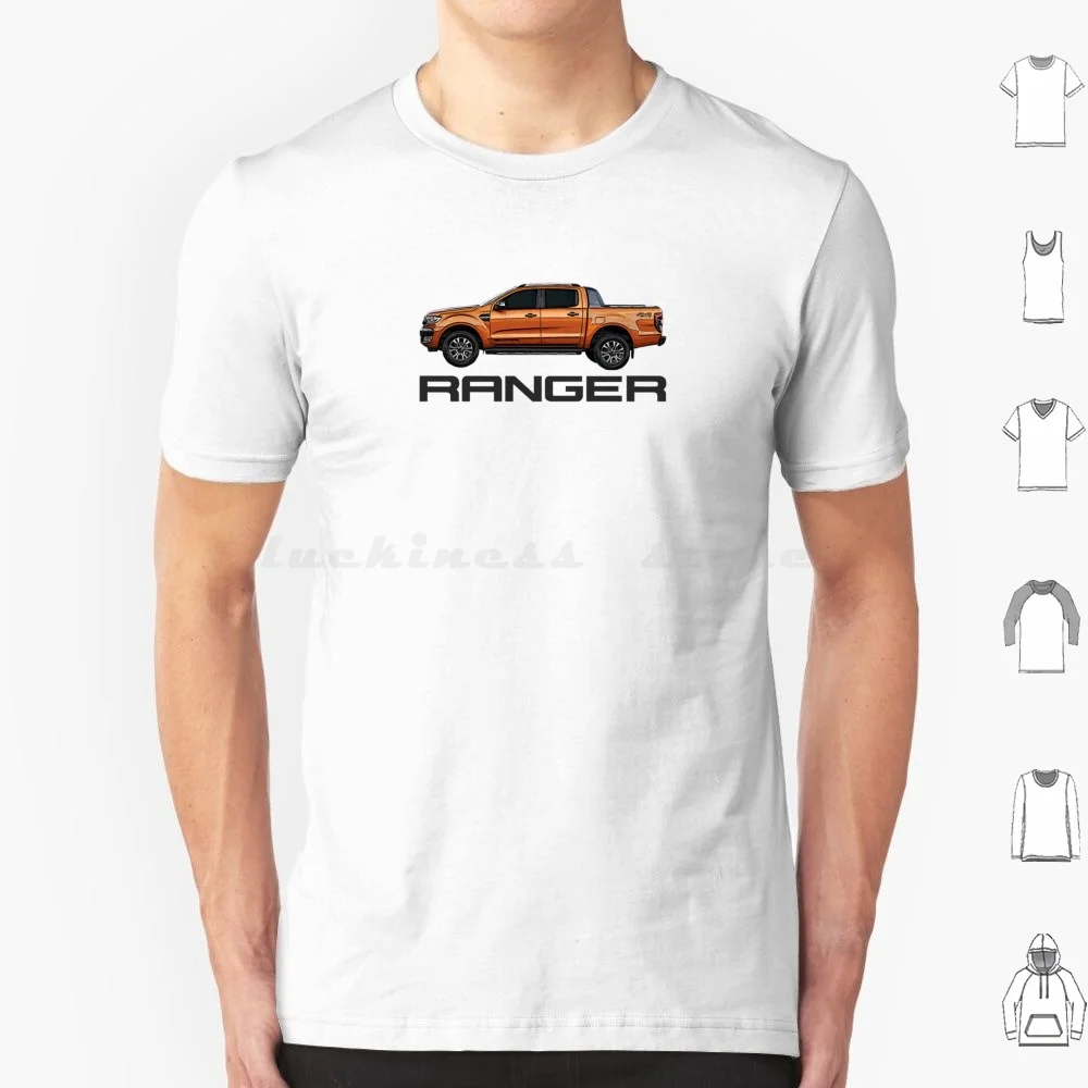 Ranger And Logo T Shirt Big Size 100% Cotton Ranger Ute Truck 4Wd 4X4 Wildtrak Raptor F150 F250