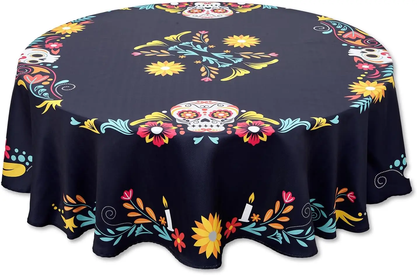 

Day of The Dead Halloween Tabletop Dia De Los Muertos Floral Skeleton Mask