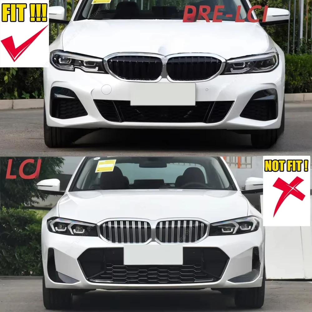 Front Bumper Splitter Lip for Bmw G20 G21 320i 320d 330i M340i M340d 2019-2022 Pre-Lci Mpack Spoiler Diffuser Lower Bumper Guard