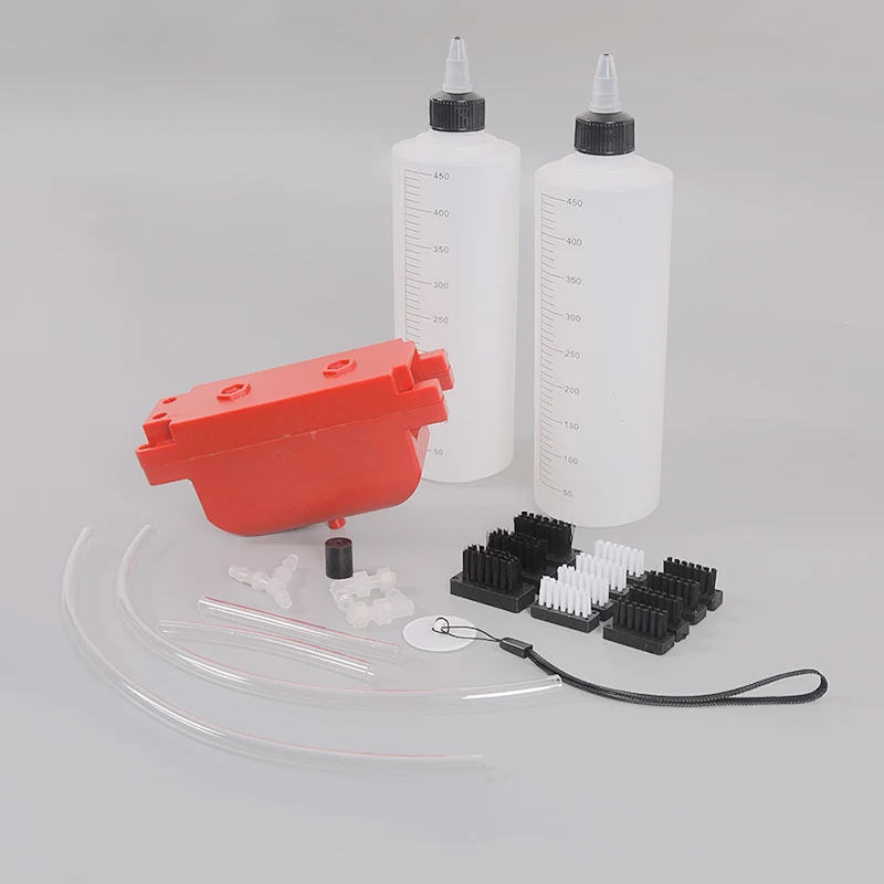 Chain Cleaning Machine Kit Brush Gear Motorcycle Cleaner Tool Motorbike Chains Lube Device Lubricating Accessory 2PCS Bottle
