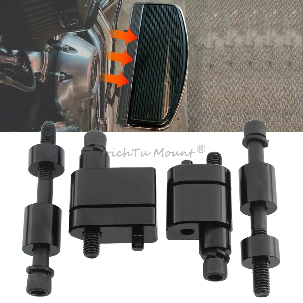 

For Harley Touring Road King Street Road Electra Glide 09-24 Motorcycle 1-1/2" Driver Footrest Floorboard Extension Spacer Kit