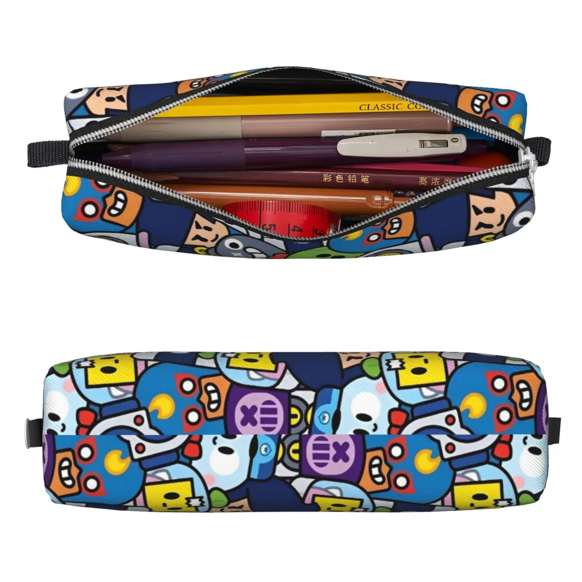 Cute Brawled Game Pencil Case Pencilcases Pen Holder for Student Large Storage Pencil Bags Students School Gift Stationery