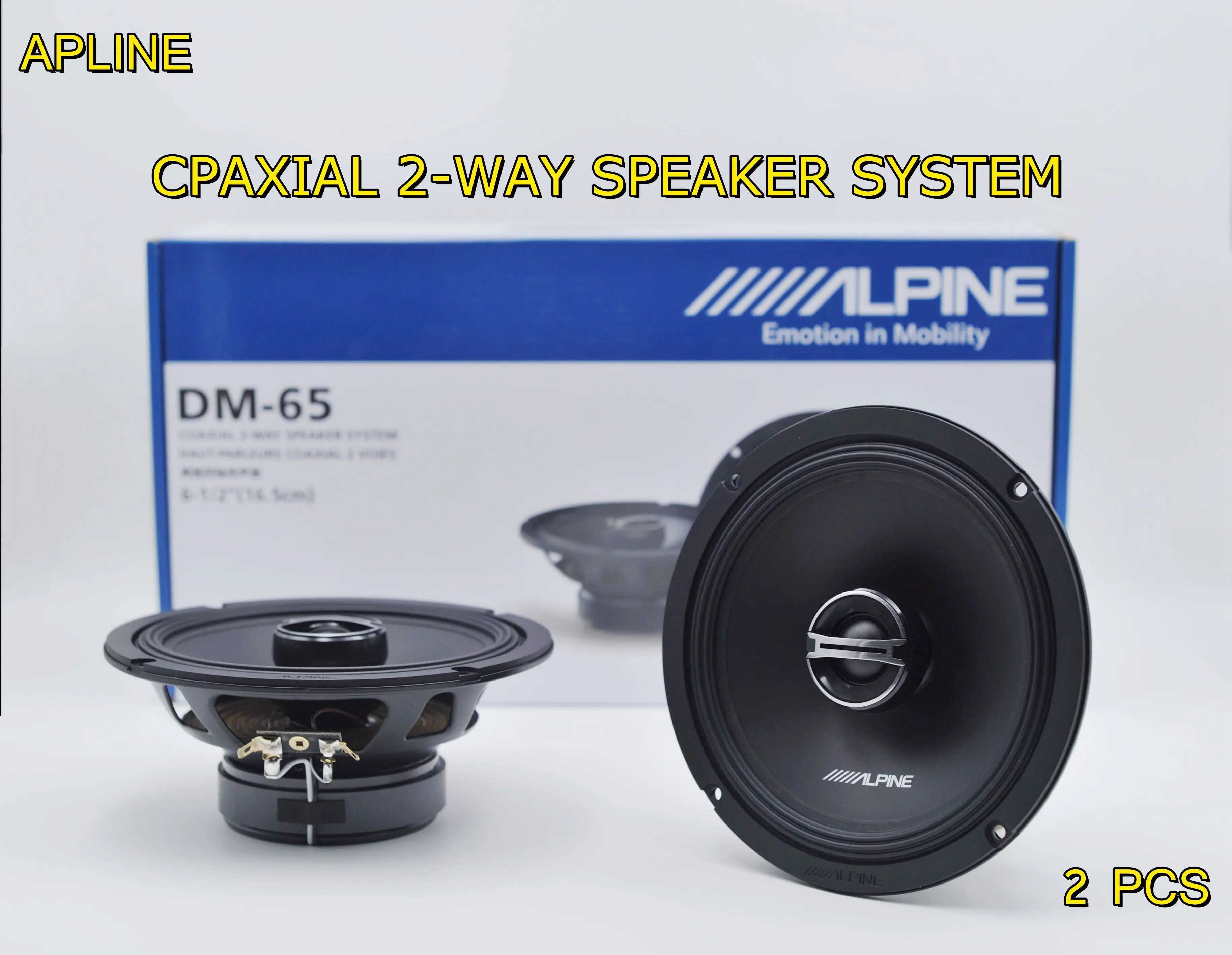 Alpine 6.5 Inch 200W 12V Car Coaxial Horn Auto Audio Music Stereo Full Range Frequency Hifi Speakers Non-destructive Installatio