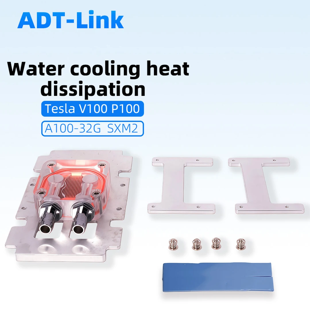 Water Cooler Cooling Block Purple for Nvidia Tesla V100 SXM2 P100 A100-32G Gpu Pc Red Copper Water Cooled Uniform Heating Plate