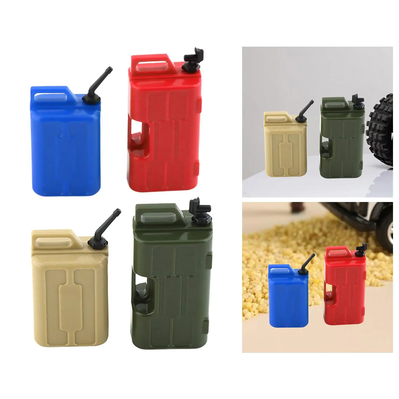 2x scala 1/10 simulazione gas combustibile può impostare contenitore carburante tamburo olio decorativo RC