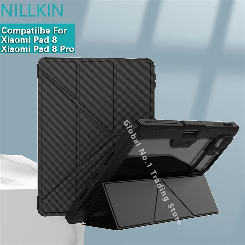 

NILLKIN For Xiaomi Pad 8 Pro/Pad 8 Bumper Leather Multi-angle Folding Lens slide cover flip bracket flat shell protective cover