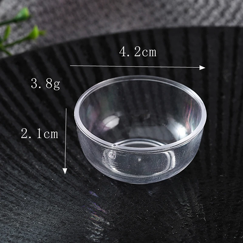 3 ピース/セットドールハウスミニチュア透明ボウルミニボウル食品プレイシーン装飾モデルドールハウスキッチン家具アクセサリー