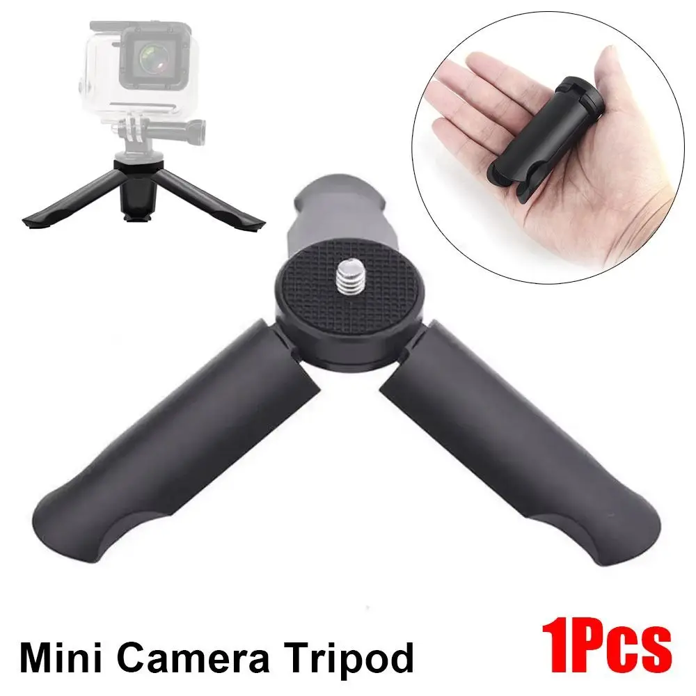 1Pcs With 1/4'' Screw Mini Tripod Handheld Universal Camera Table Stand Portable Phone Stabilizer Holder For Gopro Action Camera
