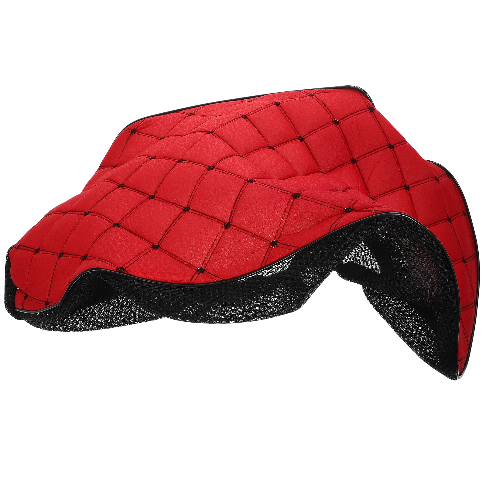 

Linen Motorcycle Motorcycle Cushion Cover For Women Cover Electric Scooter Cushion Protector Red Grid Large Size Breathable Anti