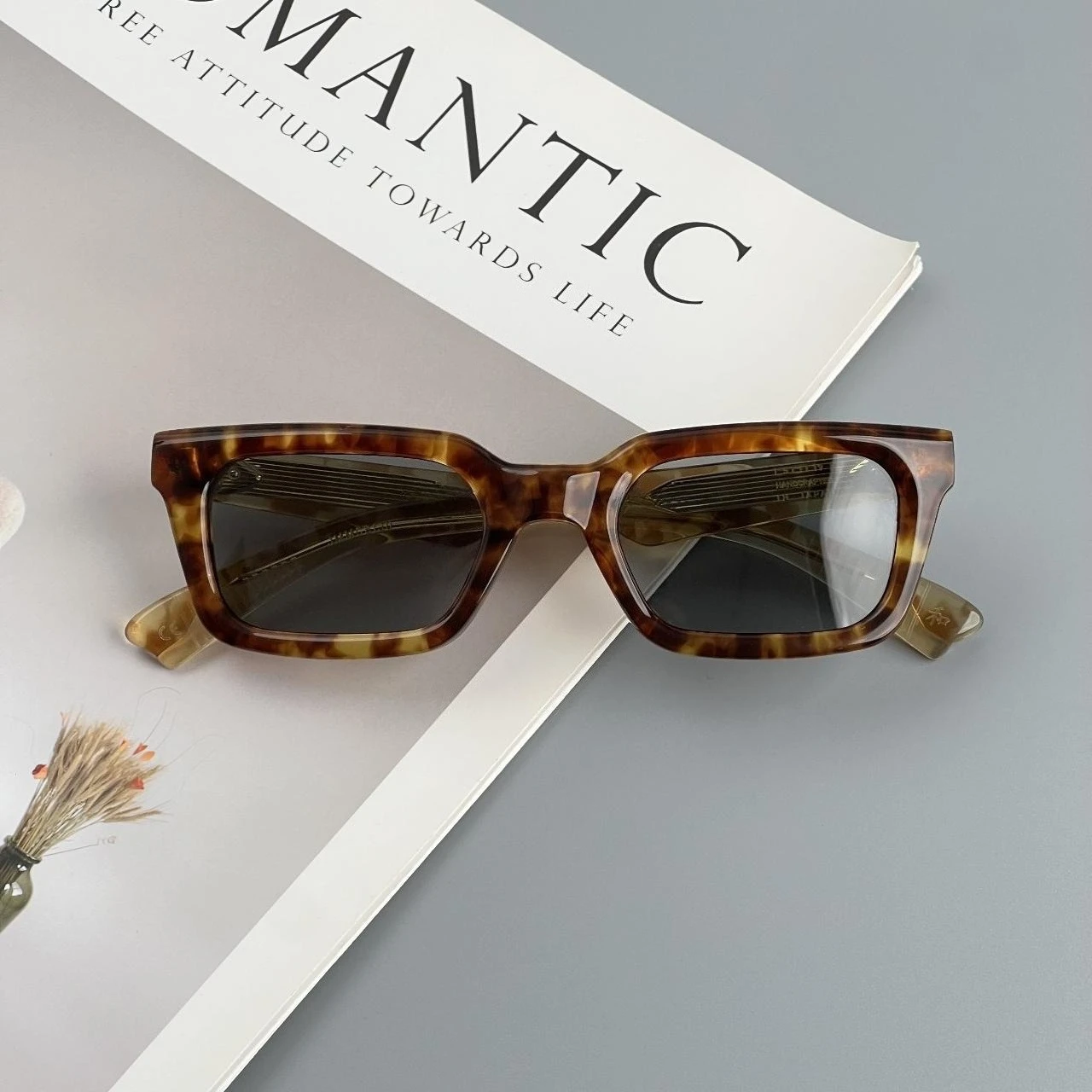Retro Square Acetate Sunglasses Men Women Handcrafted Japanese Design UV400 Sun Glasses Driving Outdoor Eyewear