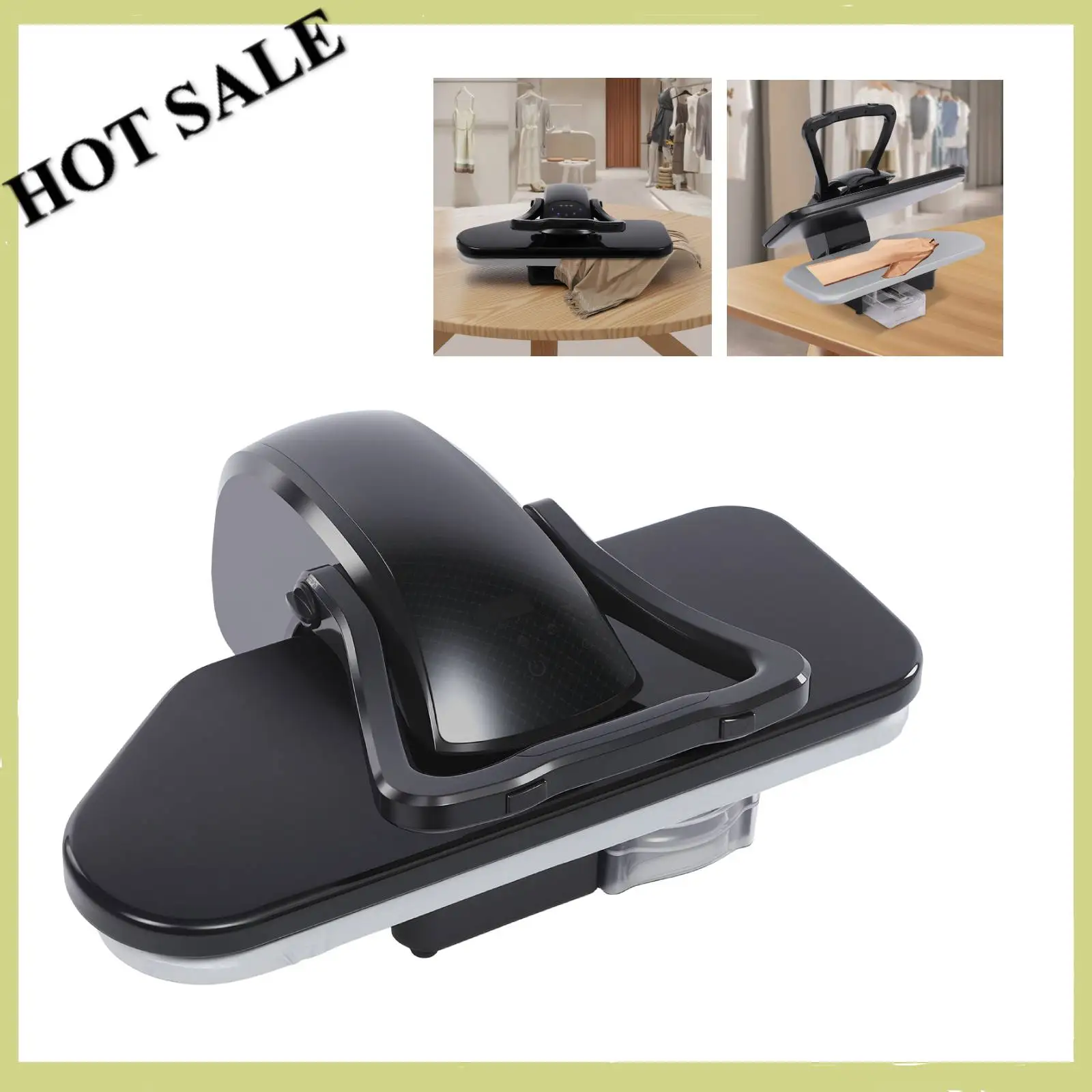 Digital Steam Press 1600W 4-Min Fast Heat 5 Fabric Modes Touch Screen Ironing Machine for Home Clothing Shop