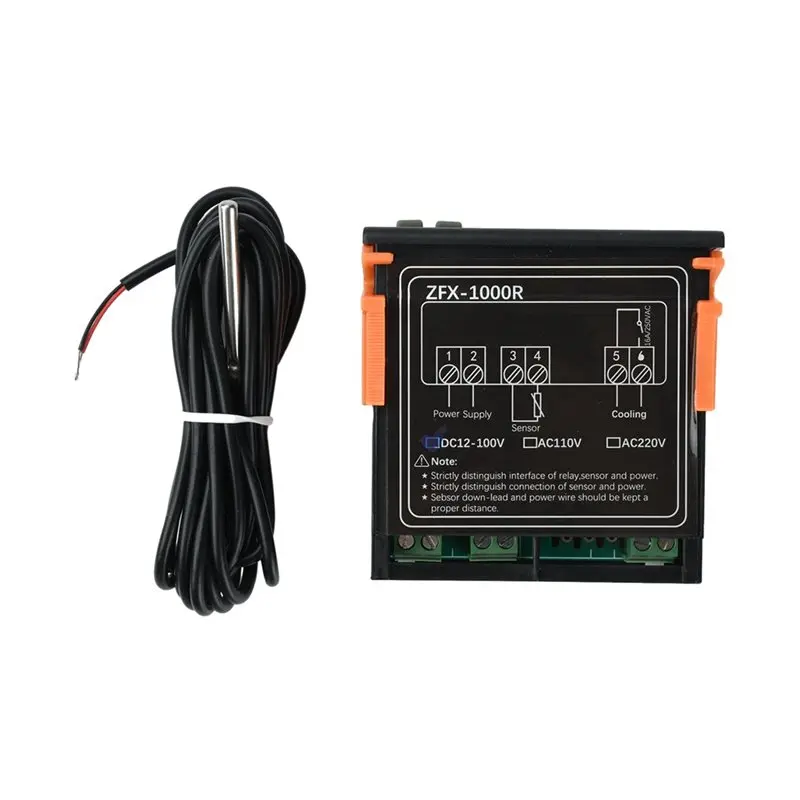 Superior ZFX-1000R Digital Temperature Controller DC 12-100V LED Thermostat Thermoregulator 16A Output Heating Cooling Control