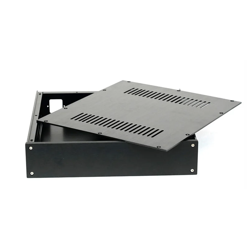 Châssis d'amplificateur de puissance tout en aluminium, 320x70x305mm, préamplificateur, décodeur DAC, coque de boîtier Audio à monter soi-même