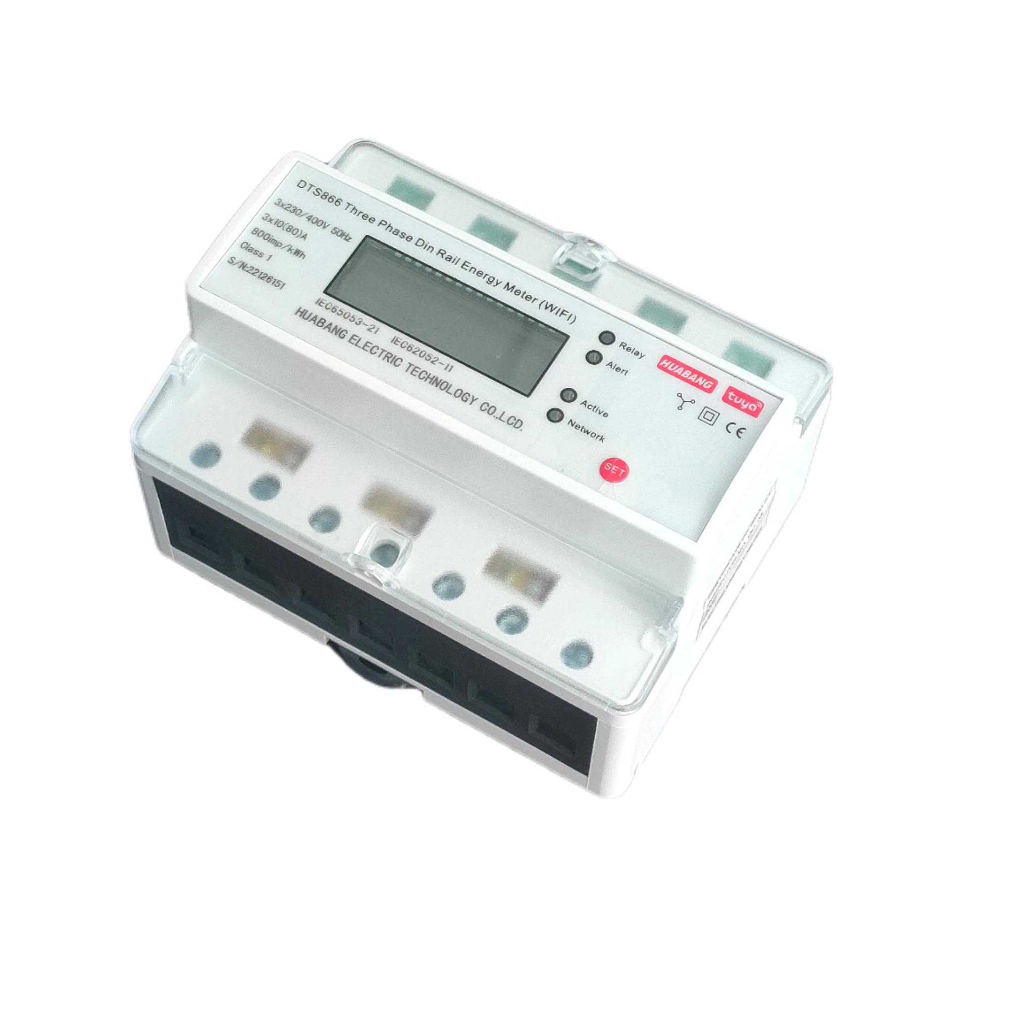 WIFI Energy Meter 10-100A 3 Phase 4 Wire Din Rail Energy Wifi Smart Direct Communication Wifi No Relay