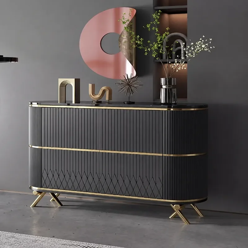 Modern Light Luxury Door Cabinet Household Size Multi Style Home Entry Wall Locker Dining Side Cabinet