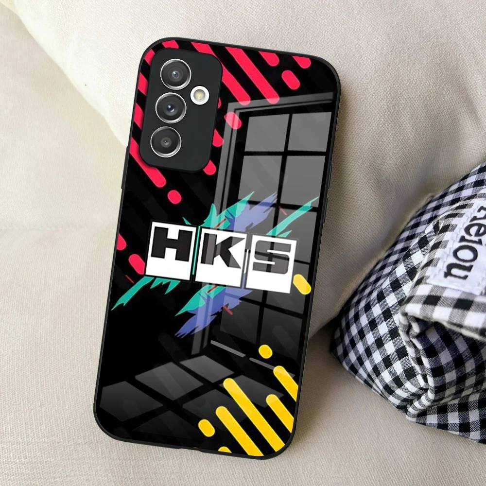 Sports Car HKS JDM Phone Case For Samsung S24 Ultra S25 S23 S22 S20 Fe S21 Plus A16 A54 A34 A24 A53 Glass Cover